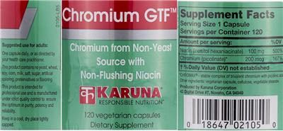 Photo of the Karuna Chromium GTF label