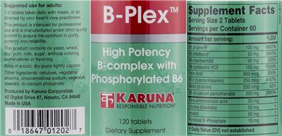 Photo of the Karuna B-Plex label