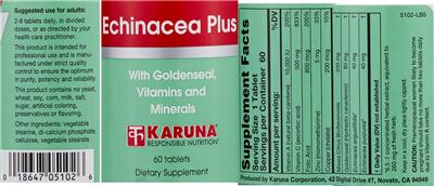 Photo of the Karuna Echinacea Plus label