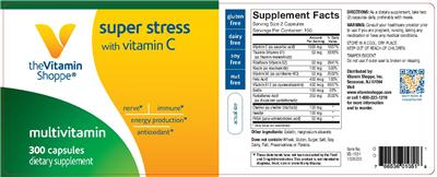 Photo of the The Vitamin Shoppe Super Stress With Vitamin C label