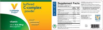 Photo of the The Vitamin Shoppe Buffered C-Complex Powder label