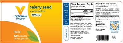 Photo of the The Vitamin Shoppe Celery Seed 1500 mg label