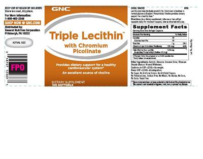 Photo of the GNC Triple Lecithin With Chromium Picolinate label
