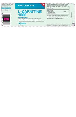 Photo of the GNC Total Lean L-Carnitine 1000 label