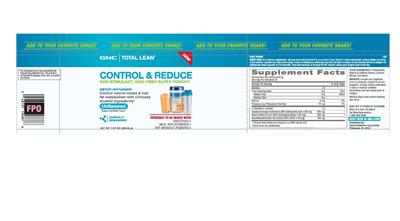 Photo of the GNC Total Lean Control & Reduce Unflavored label