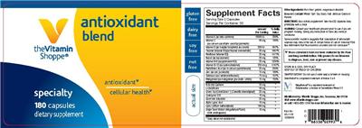 Photo of the The Vitamin Shoppe Antioxidant Blend label