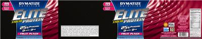 Photo of the Dymatize Nutrition Elite Liquid Protein label