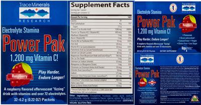 Photo of the Trace Minerals Research Power Pak Raspberry label