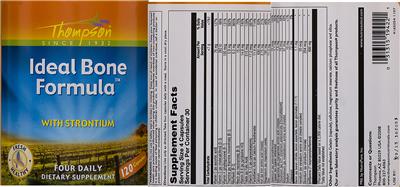 Photo of the Thompson Ideal Bone Formula label