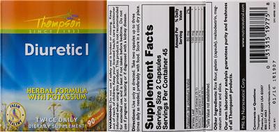 Photo of the Thompson Diuretic I label