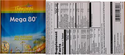 Photo of the Thompson Mega 80 label