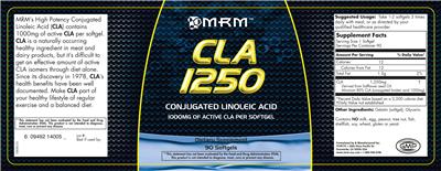 Photo of the MRM CLA 1250 label