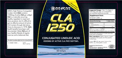 Photo of the MRM CLA 1250 label