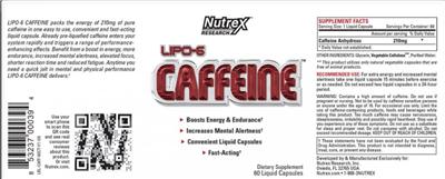 Photo of the Nutrex Research Lipo-6 Caffeine label