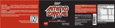 Photo of the Nutrex Research Amino Drive Black Sucker Punch label