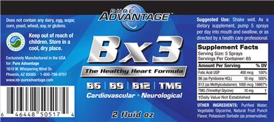 Photo of the Pure Advantage Bx3 label