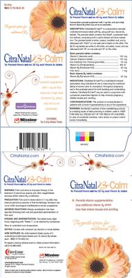 Photo of the Mission Pharmacal CitraNatal CitraNatal Prenatal Tablet label