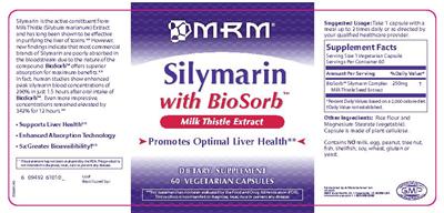 Photo of the MRM Silymarin label