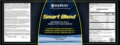 Photo of the MRM Smart Blend label