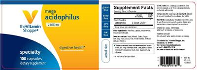 Label of Mega Acidophilus
