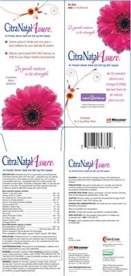 Photo of the Mission Pharmacal CitraNatal CitraNatal Assure DHA Capsule label