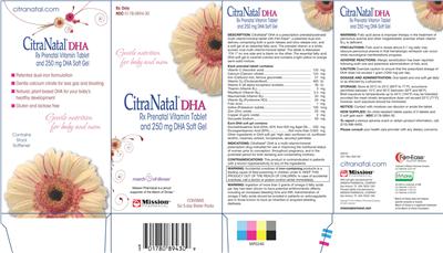 Photo of the Mission Pharmacal CitraNatal CitraNatal DHA Softgel label