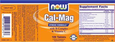 Photo of the NOW Cal-Mag With B-Complex & Vitamin C label