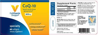 Photo of the The Vitamin Shoppe CoQ-10 400 mg label