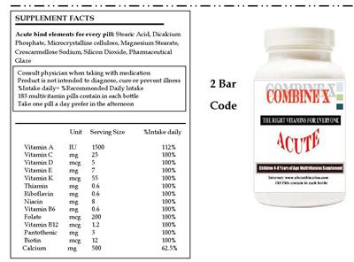 Photo of the Combine X Acute label