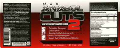 Photo of the MM Sports Nutrition MAX Anabol Cuts 2 label