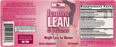 Photo of the MM Sports Nutrition Femme Lean & Balance label