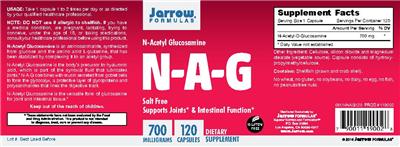 Photo of the Jarrow Formulas N-A-G 700 mg label