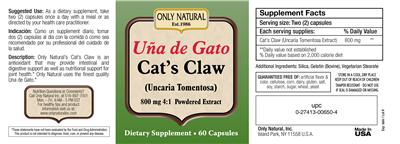 Una De Gato Cat's Claw 800 mg