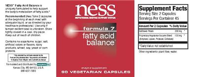 Formula 7 Fatty Acid Balance