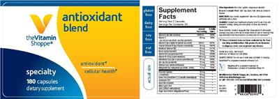 Photo of the The Vitamin Shoppe Antioxidant Blend label