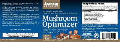 Photo of the Jarrow Formulas Mushroom Optimizer label