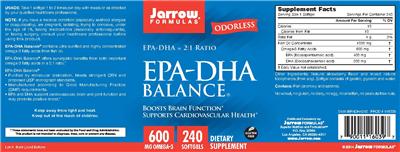 Product label for EPA-DHA Balance