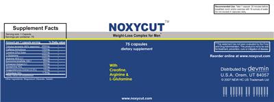 Photo of the Devmin Noxycut label