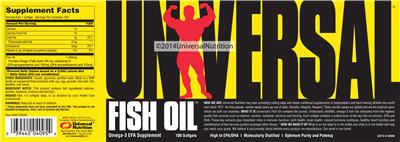 Photo of the Universal Fish Oil label