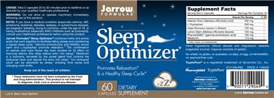 Photo of the Jarrow Formulas Sleep Optimizer label