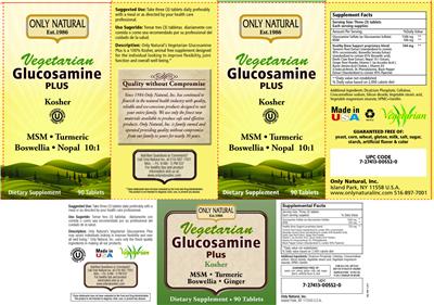 Photo of the Only Natural Vegetarian Glucosamine Plus label