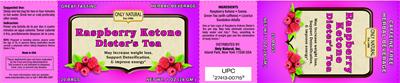 Photo of the Only Natural Raspberry Ketone Dieter's Tea label