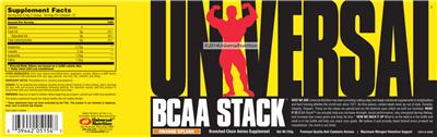 Photo of the Universal BCAA Stack Orange Splash label