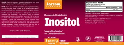 Photo of the Jarrow Formulas Inositol Powder label