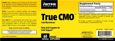 Photo of the Jarrow Formulas True CMO label
