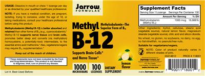 Methyl B-12 Lemon Flavor 1000 mcg