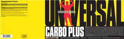 Photo of the Universal Carbo Plus Natural Flavor label
