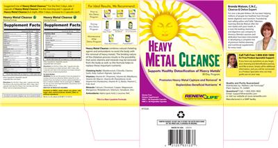 Photo of the Renew Life Heavy Metal Cleanse 2 Evening Formula label