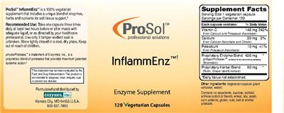 Photo of the ProSol InflammEnz label