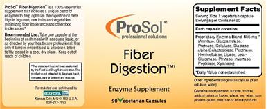 Photo of the ProSol Fiber Digestion label